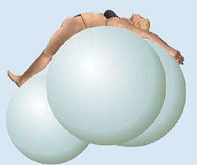 girl wearing bikini among balls